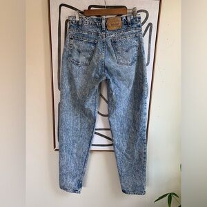 Vtg Levi’s acid wash Jeans USA blue denim distressed 32x34 Orange Tab 90s